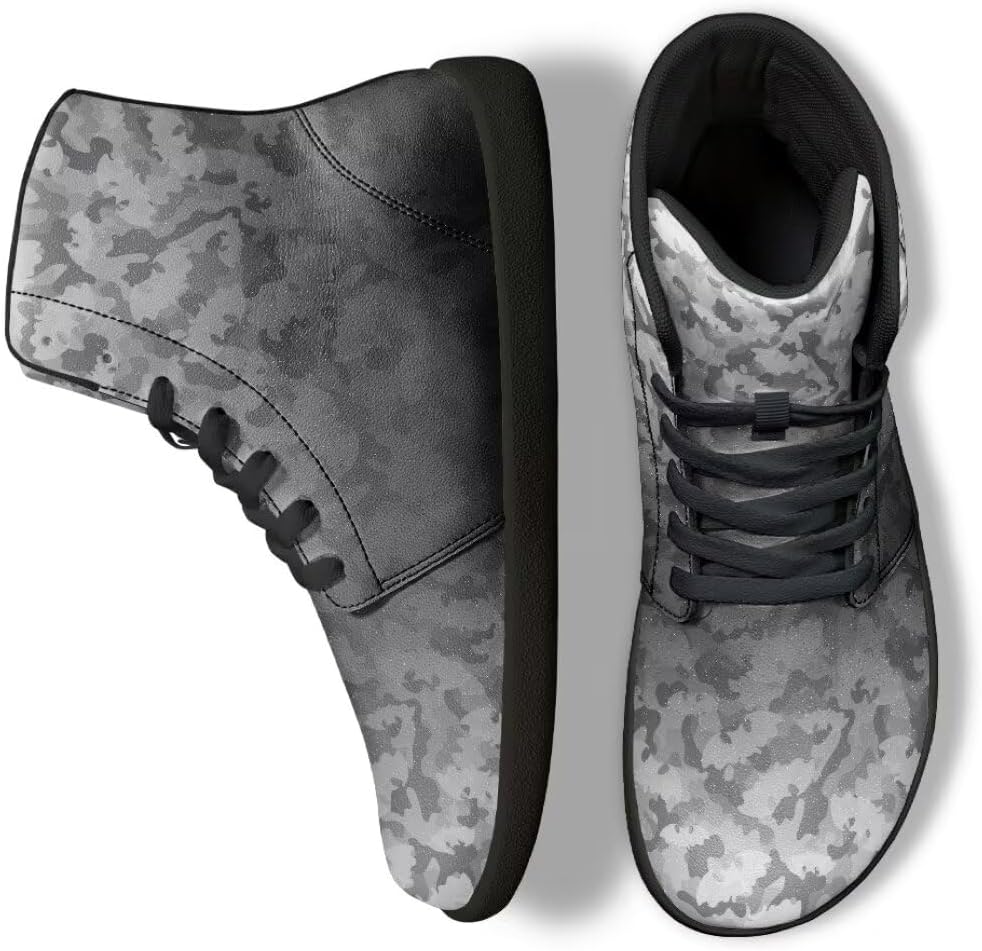 

Мужские кроссовки без каблука, легкие, с широким носком, нескользящие, высокие, с нулевым перепадом высоты подошвы Getelinseng, черный