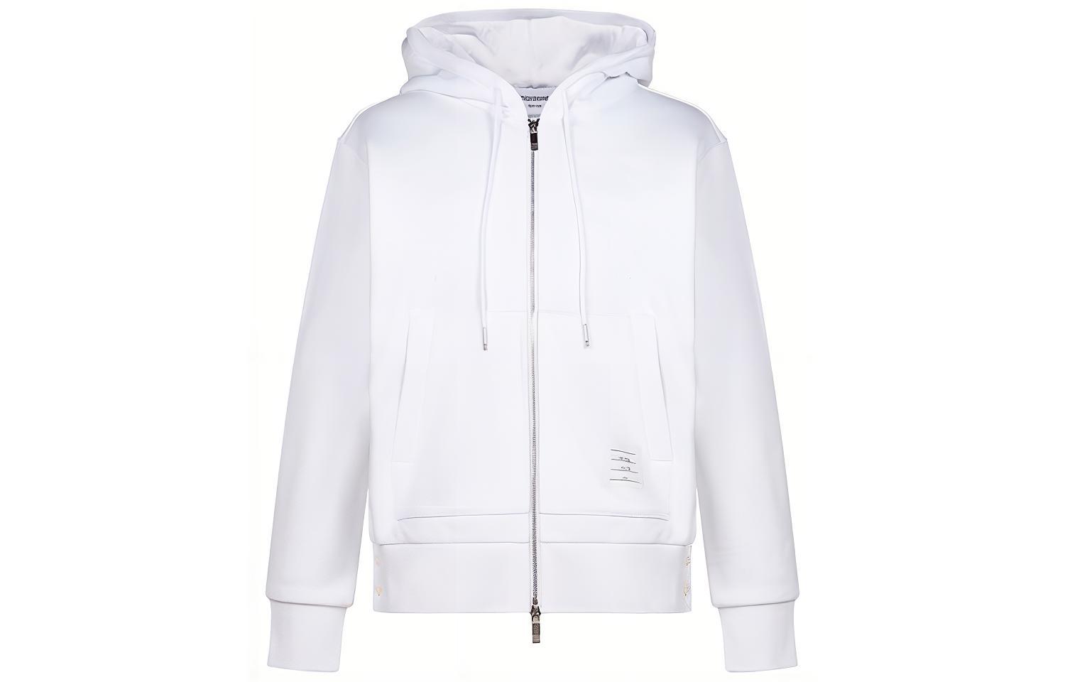 

THOM BROWNE Куртка с молнией и полосками Rwb, White