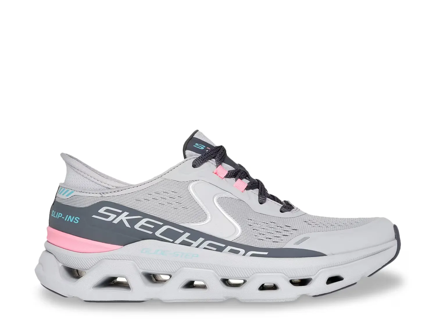 Hands Free Slip-ins: Glide-Step Altus Кроссовки - женские Skechers, Grey/Pink — фото 3