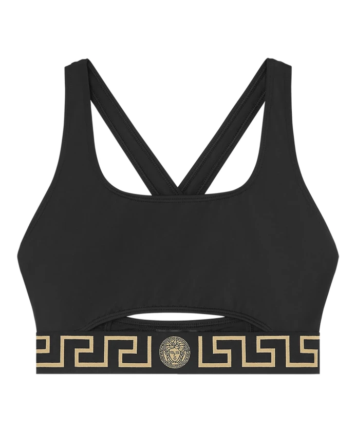 

Купальник с греческим мотивом Medusa Versace, черный
