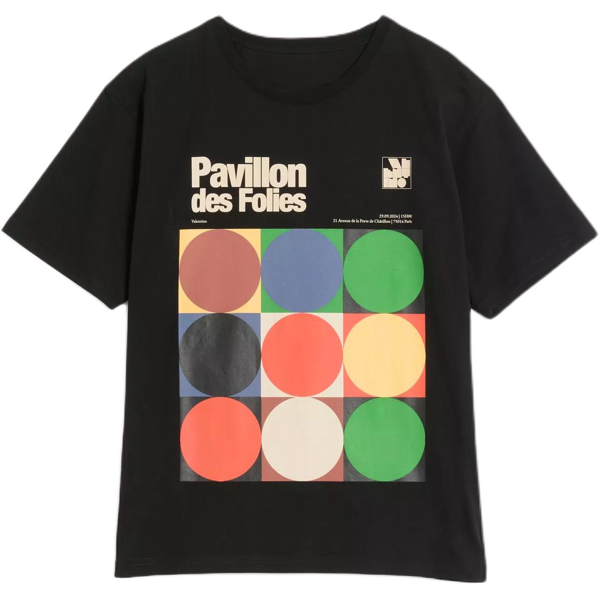 

Valentino Футболка SS25 Pavillon Des Folies мужская black, Черный, Valentino Футболка SS25 Pavillon Des Folies мужская black