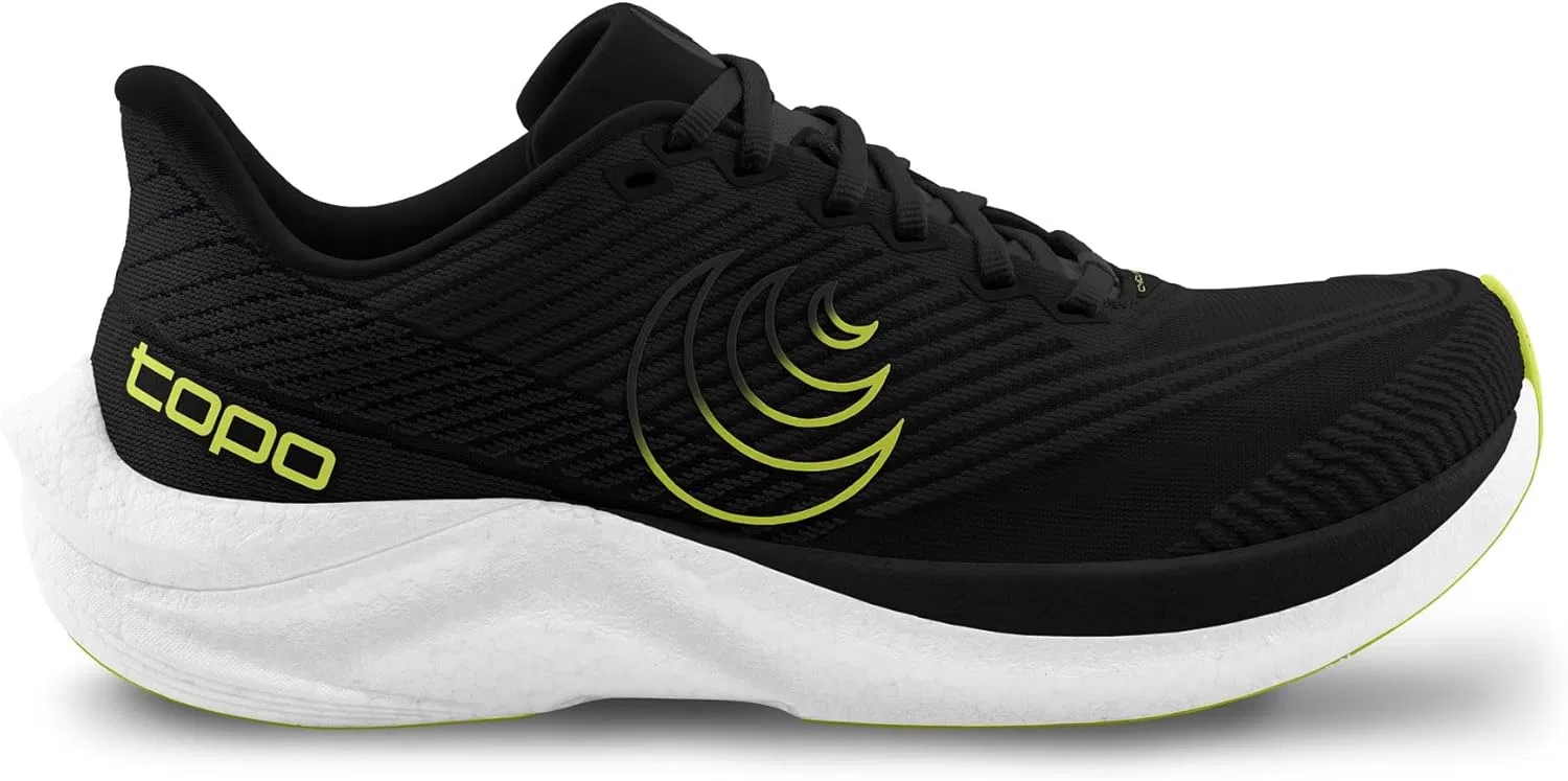 Мужские беговые кроссовки Topo Athletic Cyclone 3: легкие и удобные, толщина подошвы 5 мм, для бега по шоссе, 2-Black Lime Green — фото 4