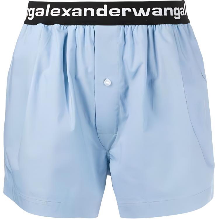 

Повседневные шорты женские голубые Alexander Wang