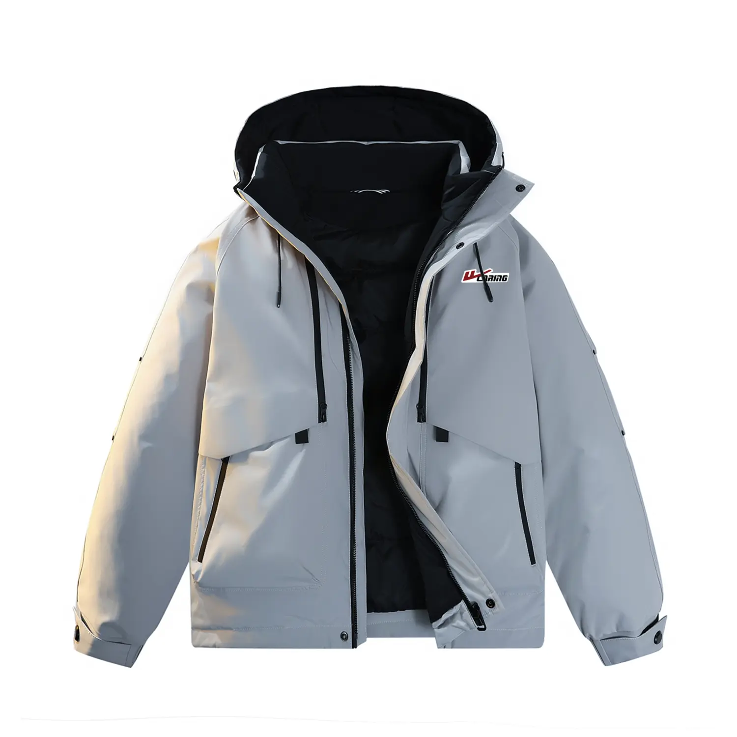 

Пуховик Unisex с капюшоном утепленный Workwear WARRIOR, paris серый (90 fleece-lined diy badge)