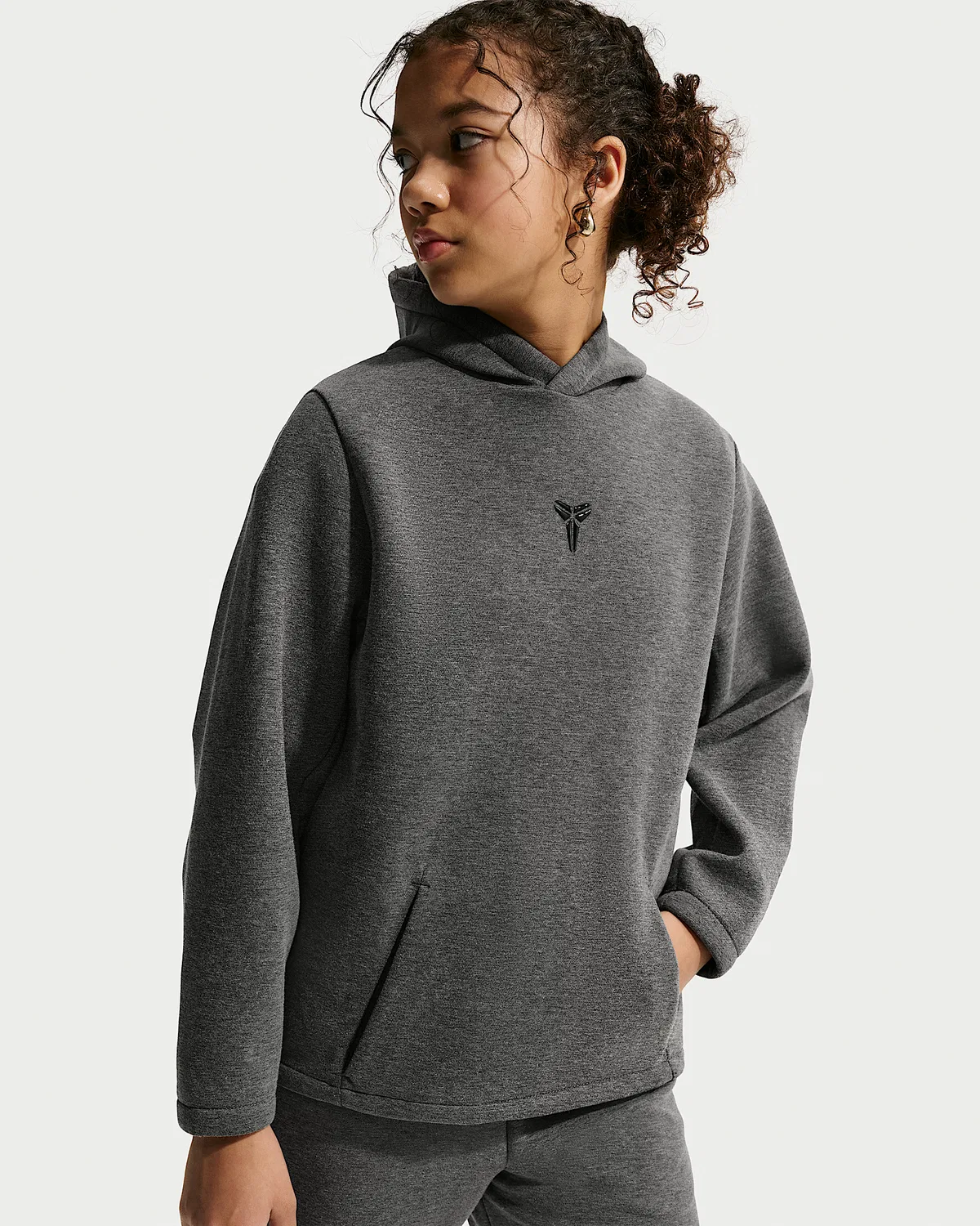 Детская баскетбольная худи Kobe Dri-FIT, Black Heather/Black