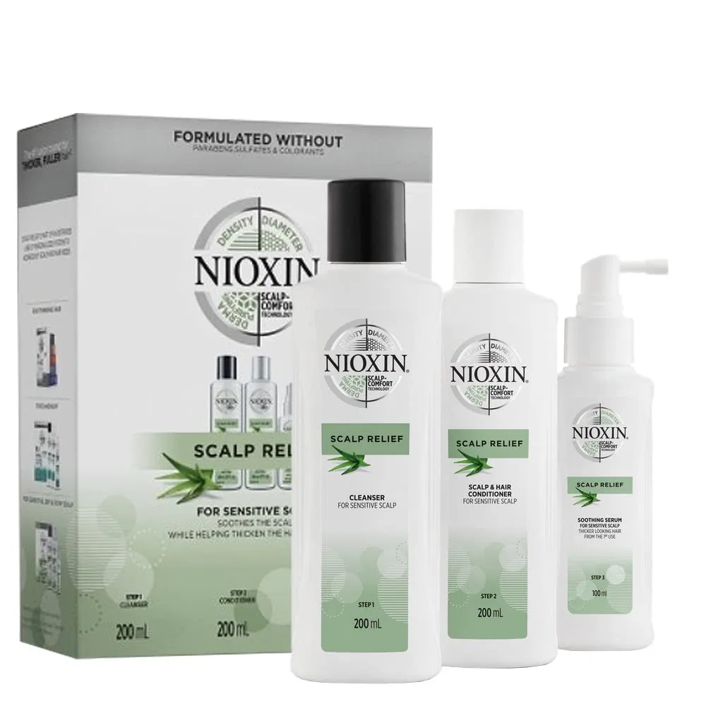 Система ухода за кожей головы Nioxin Scalp Relief, 200+200+100 мл Wella