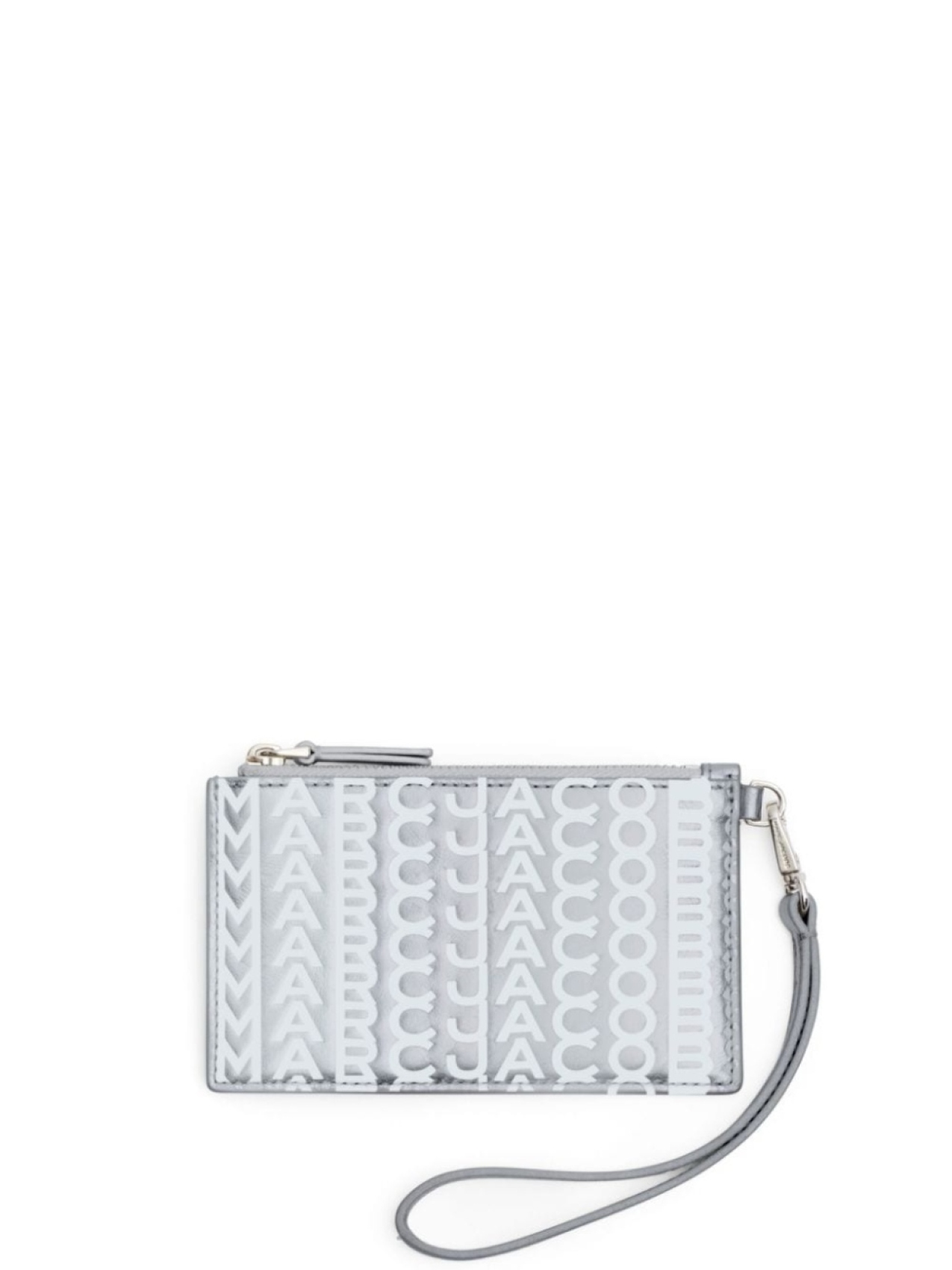 

Marc Jacobs кошелек The Top Zip Wristlet, серебристый