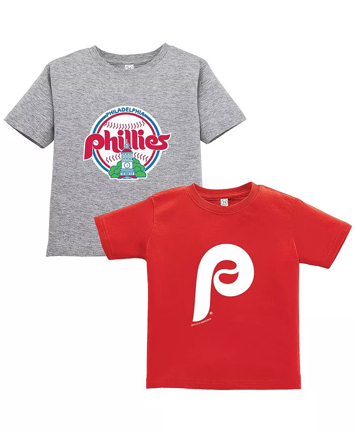 

Футболка для малышей Philadelphia Phillies Cooperstown Collection, красная/серая, комплект из 2 штук Soft As A Grape