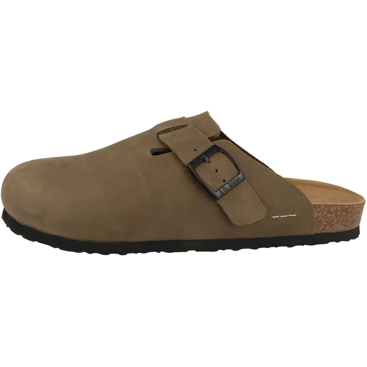 Clogs из нубука Josef Seibel, зеленый