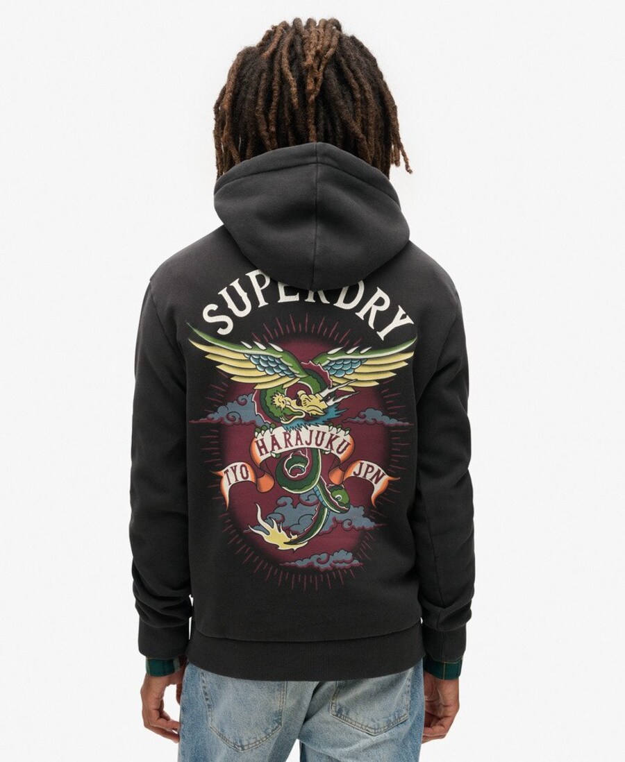 

Толстовка с капюшоном Superdry Sweatshirt Tattoo, черный