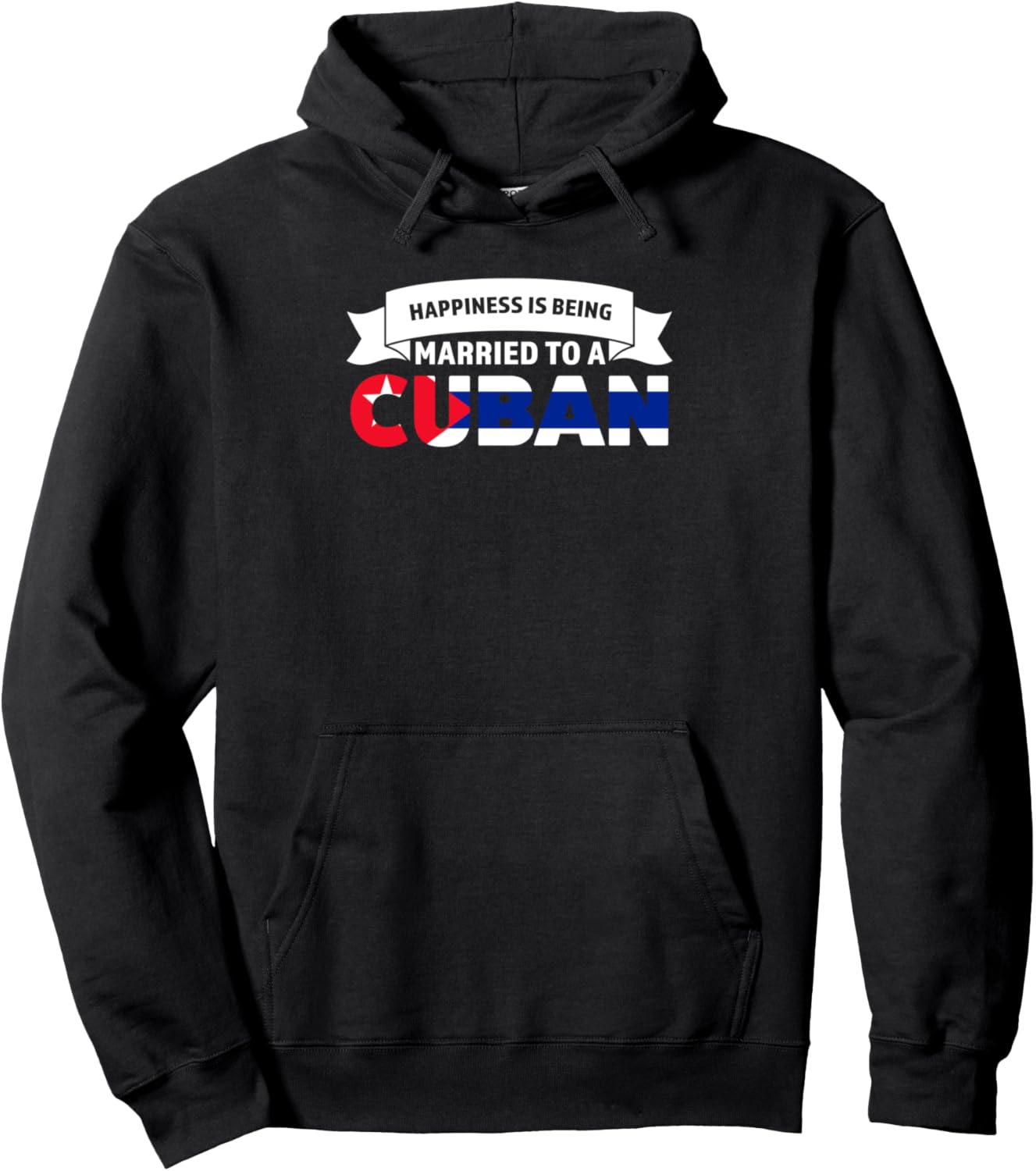 

Толстовка, Счастье - это быть женатым на кубинской толстовке Cuban Flag & Cuban Roots Gifts, черный