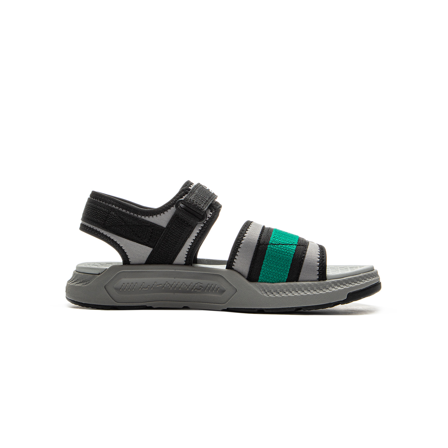 LINING YOUNG Сандалии Sports Life Collection Anti Slip And Wear Resistant Rebound Sandal Rubble Gray/Black Kids' — фото 3