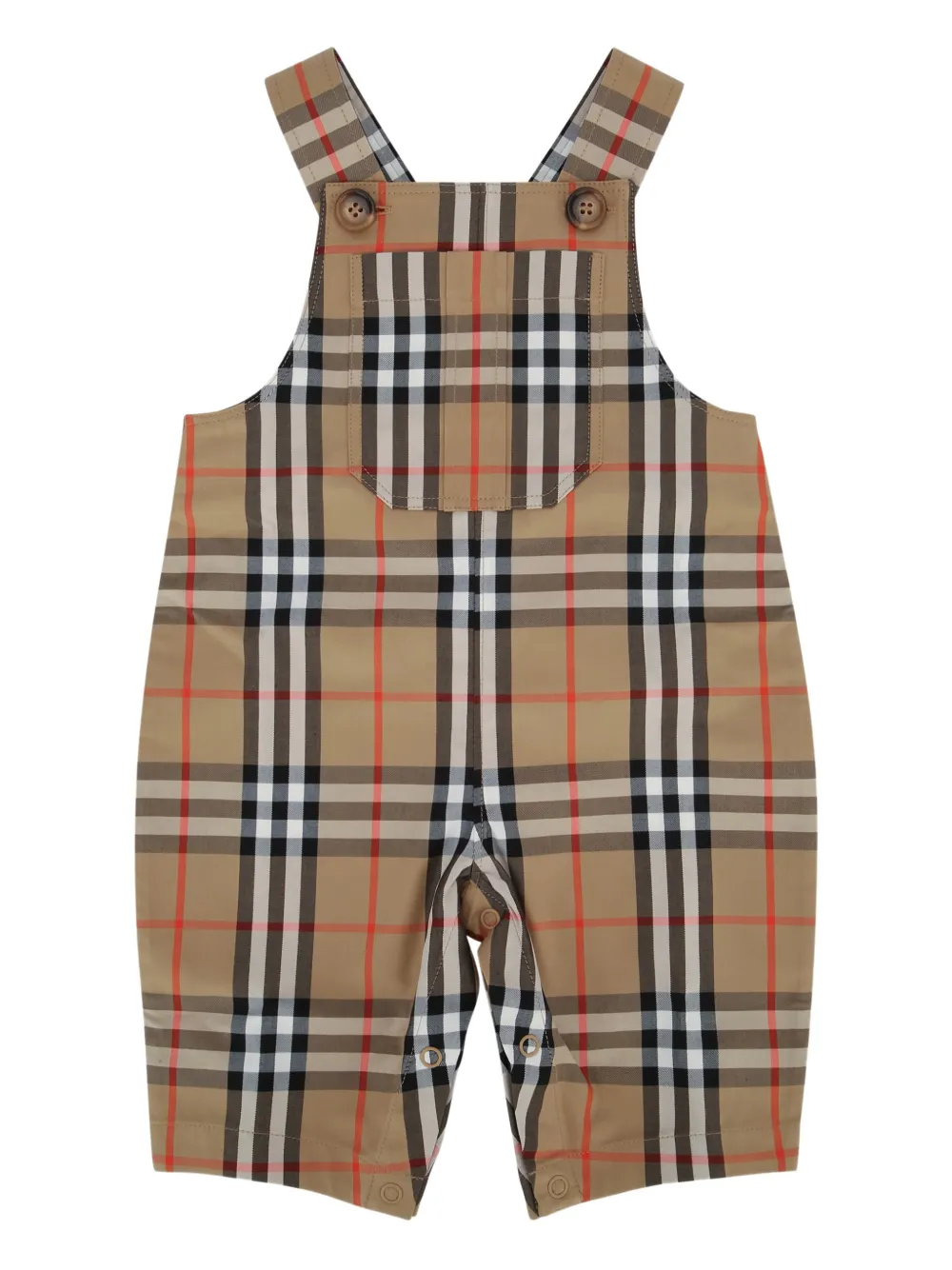 Комплект с комбинезоном в клетку Burberry Kids, нейтральный — фото 2