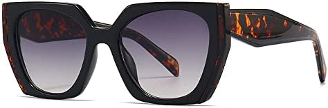 

Солнцезащитные очки неправильной квадратной формы 2026 года для женщин и мужчин, в стиле ретро и модерн, «кошачий глаз», модные женские солнцезащитные очки MTZJH, Black Leopard Grey