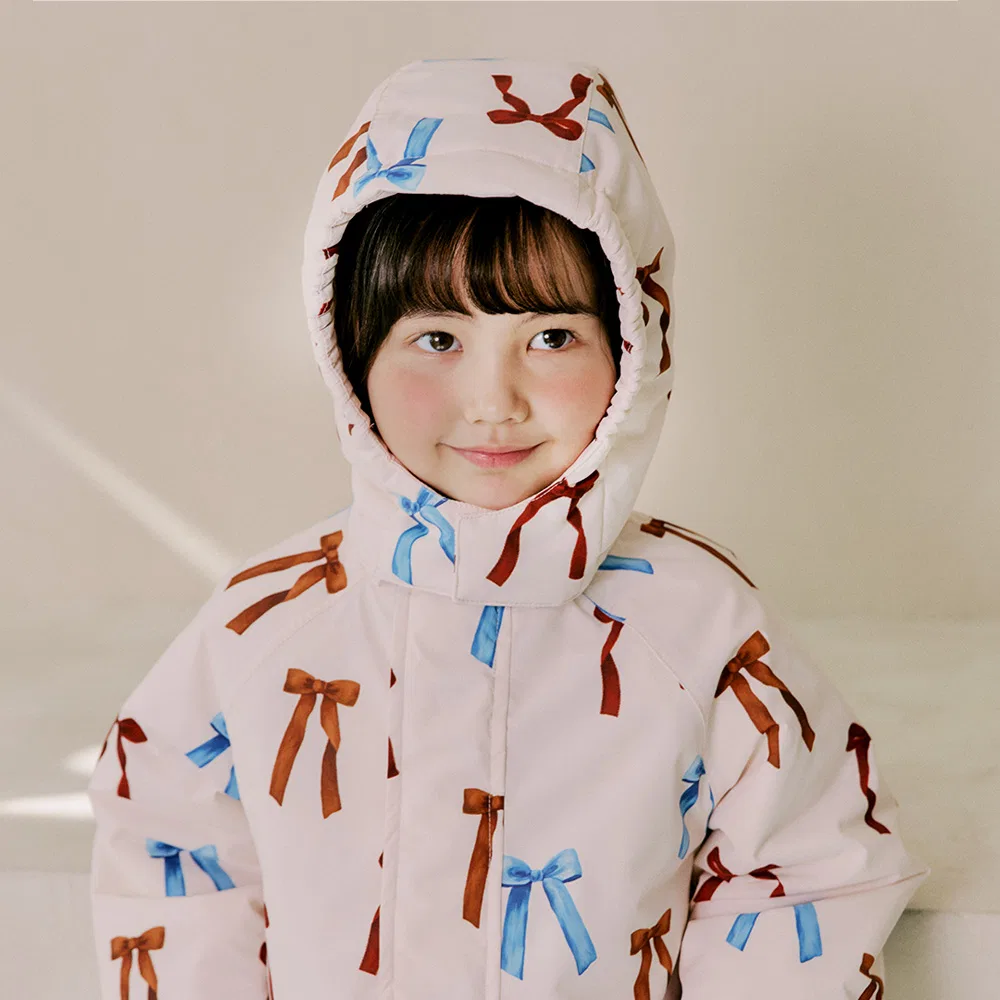 Детский водонепроницаемый зимний комбинезон Snowsuit, с бантом, от Yobaaf — фото 4