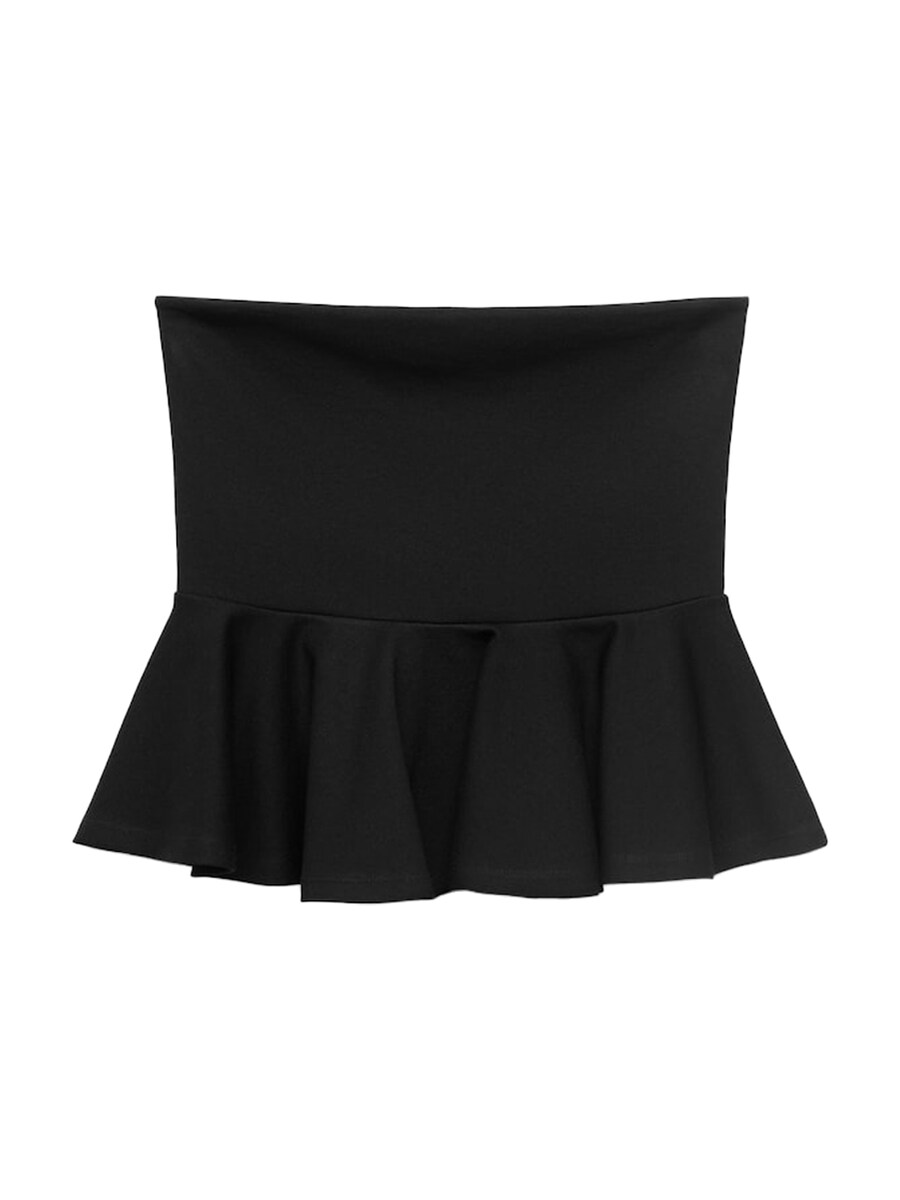 

Топ MANGO PEPLUM, черный