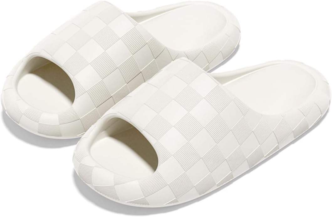 

Домашние тапочки для женщин и мужчин, тапочки для ванной, противоскользящие домашние туфли, шлепанцы для душа, тапочки для бассейна и пляжа Auxdiq, белый