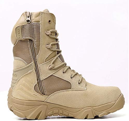 Мужские тактические ботинки, высокие водонепроницаемые боевые кроссовки Delta для улицы и джунглей, пустынная камуфляжная военная обувь, бежевые, размер 43/EU, UK 8.5, US 9 Grvpm — фото 3
