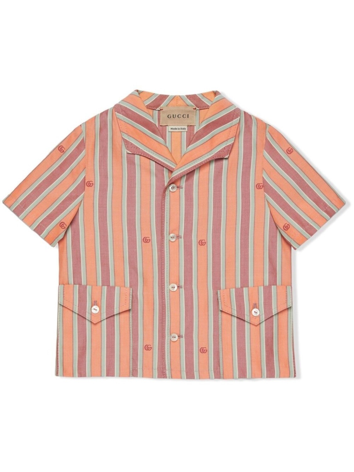 

Gucci Kids рубашка оксфорд в полоску, оранжевый