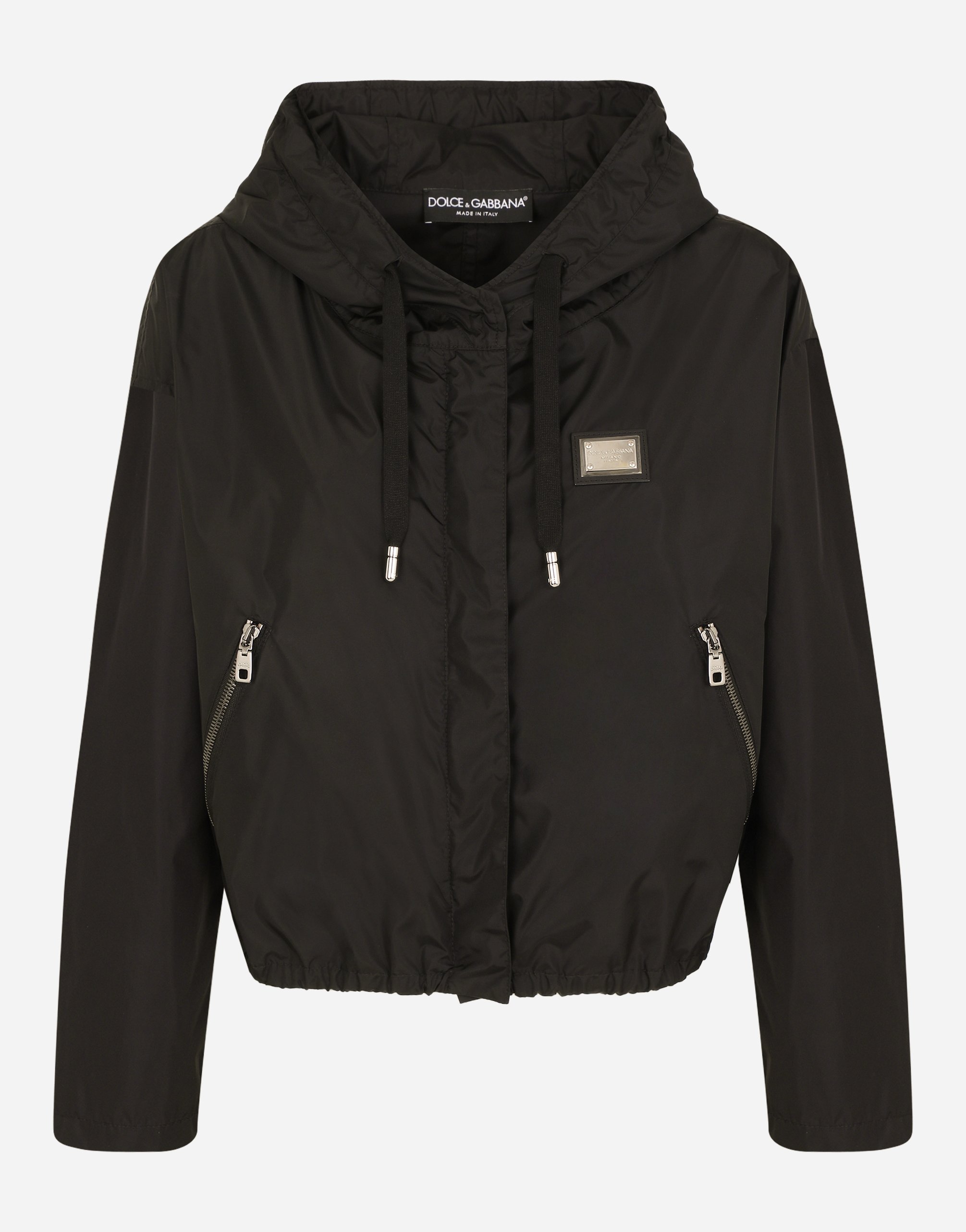 

Ветровка с капюшоном из технической ткани Dolce & Gabbana, черный