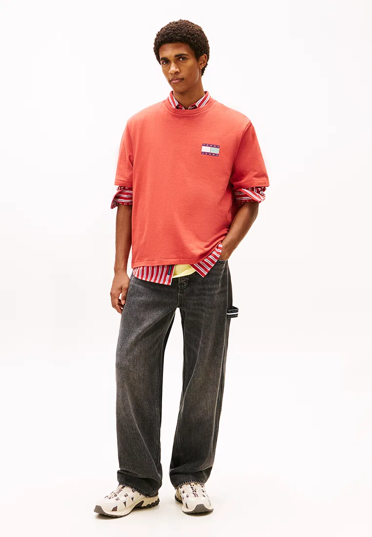 Футболка с принтом, Tommy Jeans Tommy Hilfiger, красный — фото 4