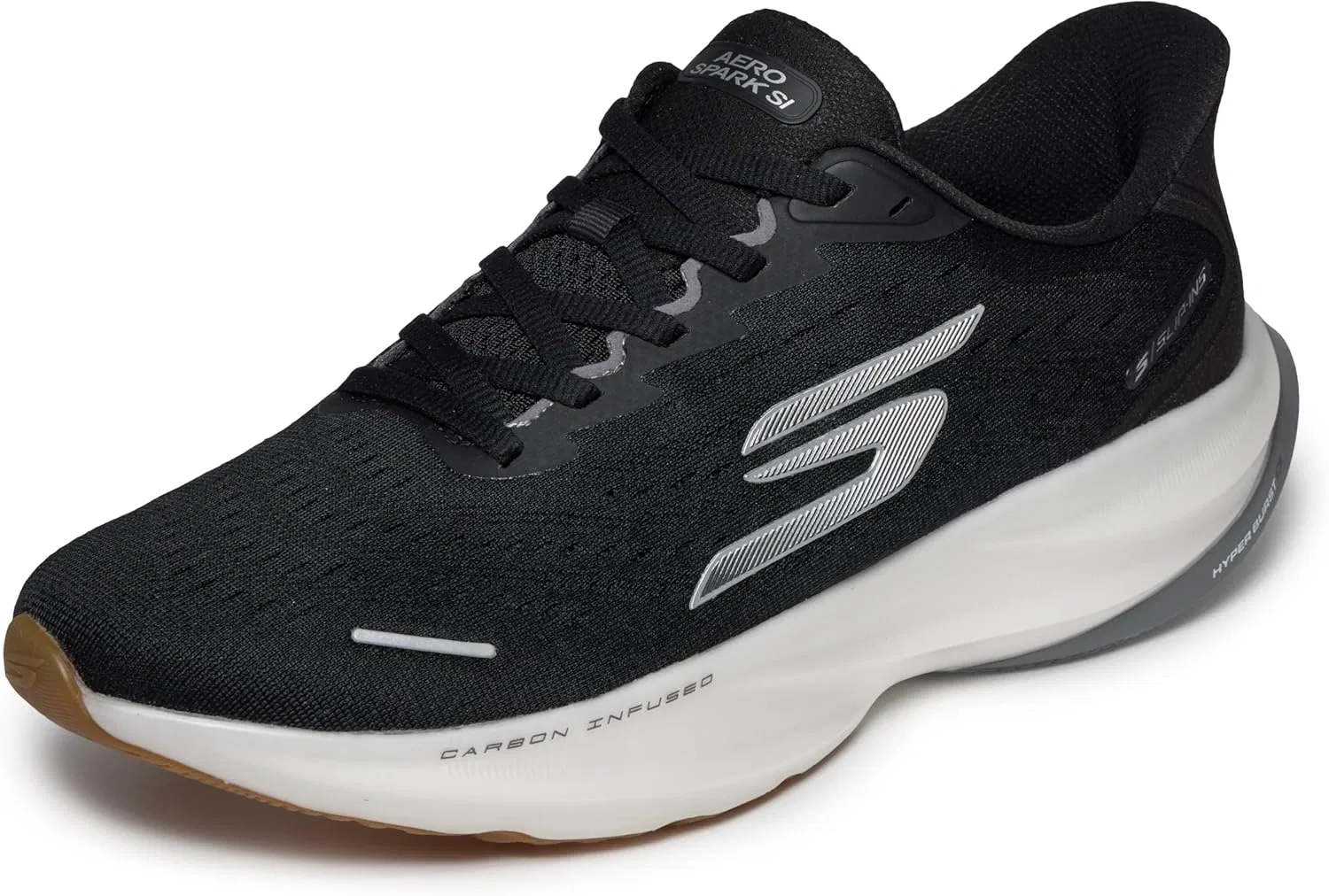 Мужские кроссовки Skechers Aero Spark Hands Free без шнурков, Black White