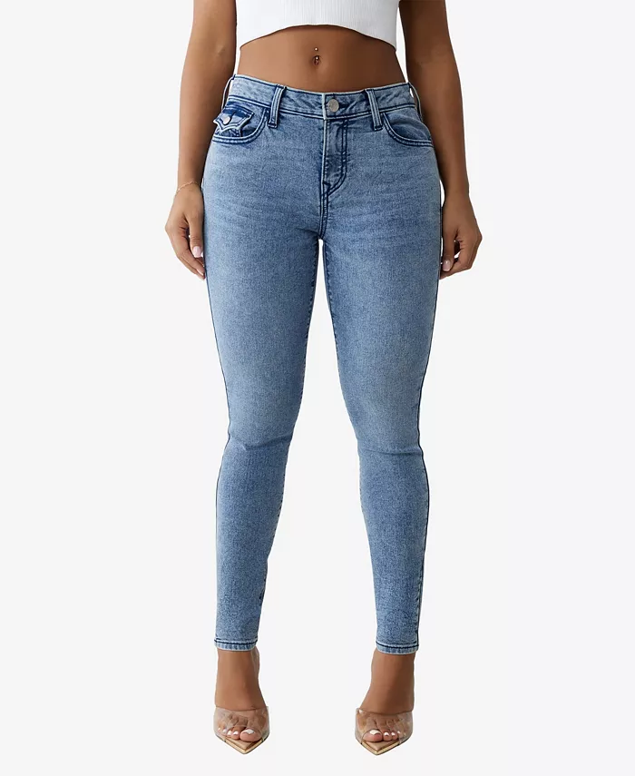 

Женские скинни джинсы Jennie Mid Rise с клапаном True Religion, синий
