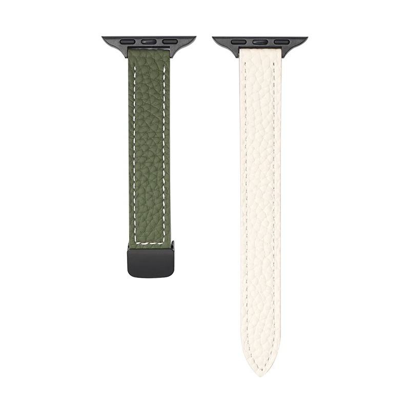 

Ремешок Apple совместимый кожаный IBOANN, светло-коричневый и экрю