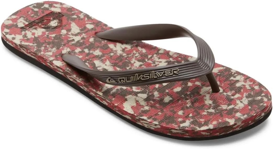 Мужские сандалии Quiksilver Molokai изготовлены из прочных материалов, черный/коричневый