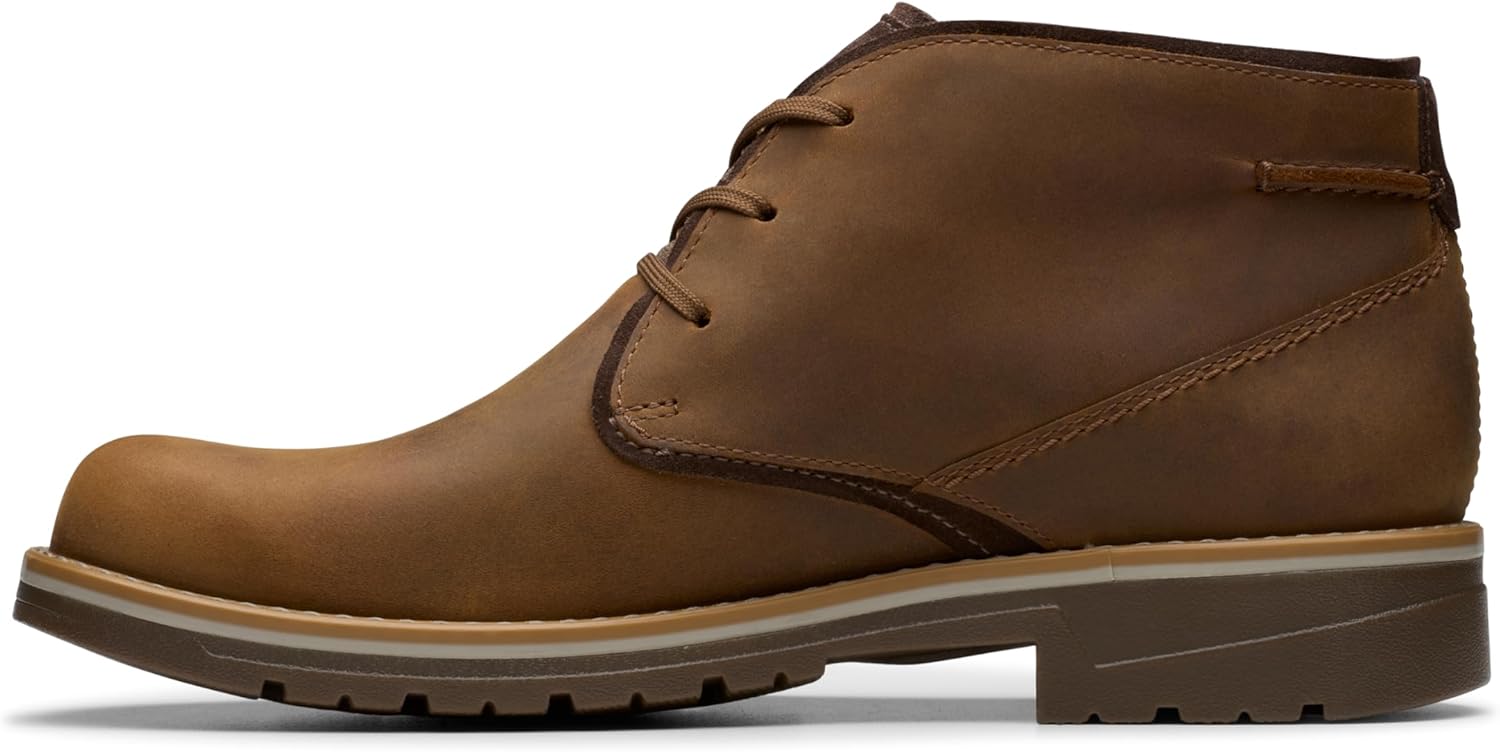 Мужские водонепроницаемые ботинки Clarks Morris Peak, Beeswax Leather — фото 3