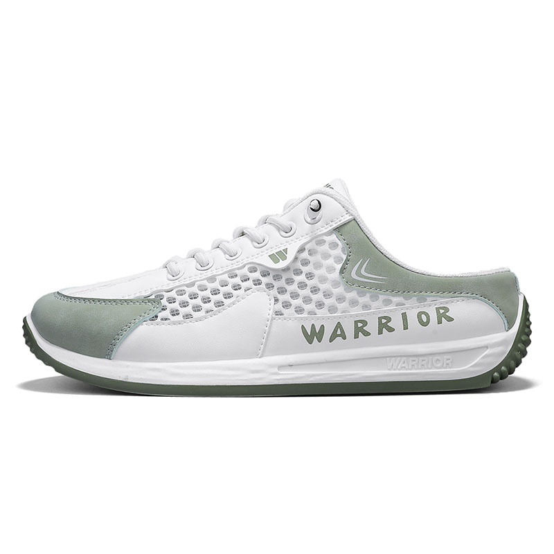 

WARRIOR Износостойкие антибактериальные закрытые тапочки мужские бело-зеленые, цвет White/Green