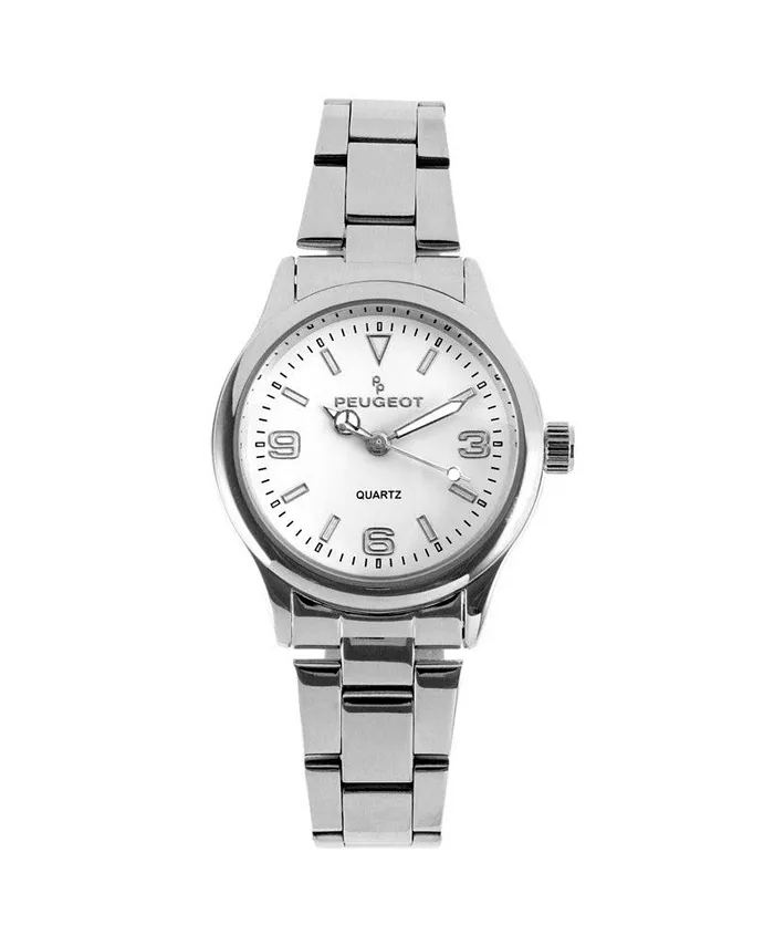 

Женские серебряные повседневные часы-браслет Status с удобным циферблатом 32 мм Peugeot