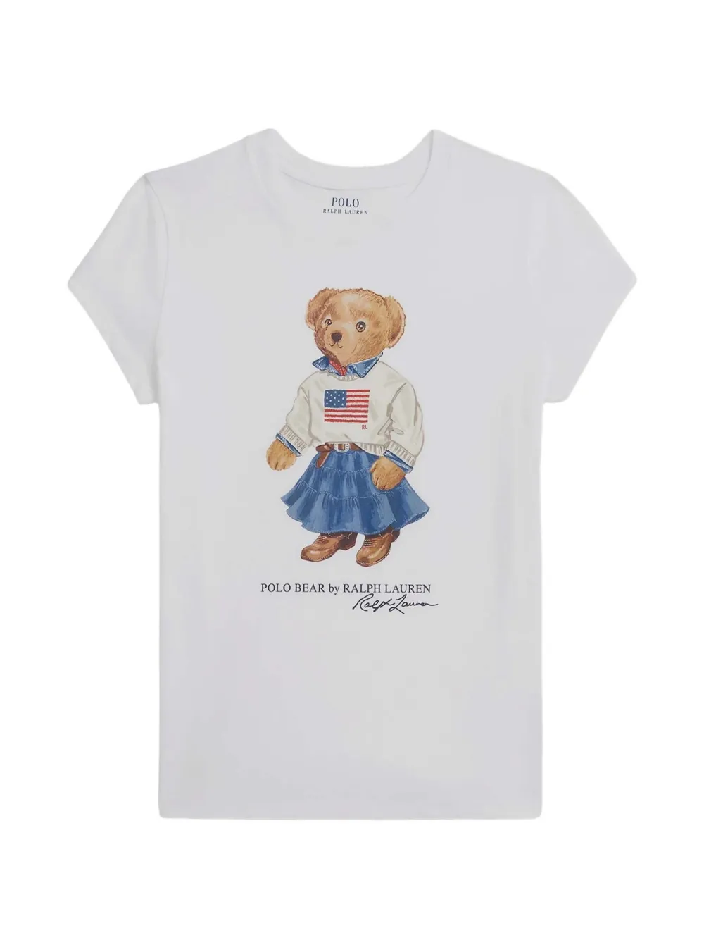 

Футболка с короткими рукавами Polo Ralph Lauren Kids, белый