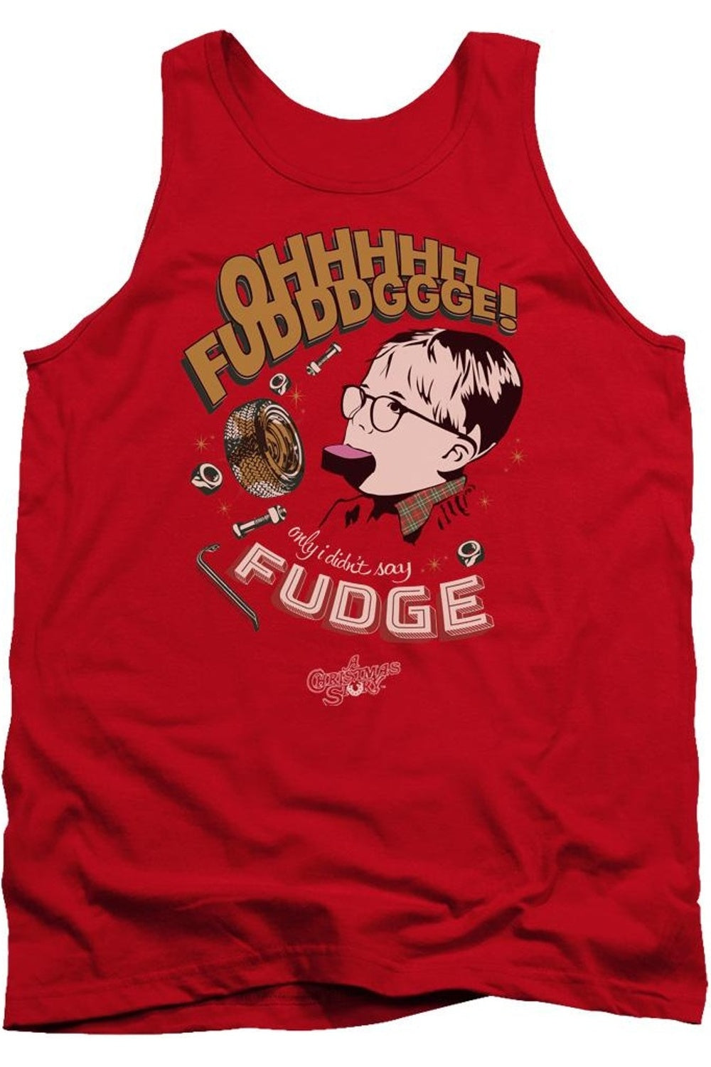 

A Christmas Story Fudge Майка для взрослых Gildan, красный