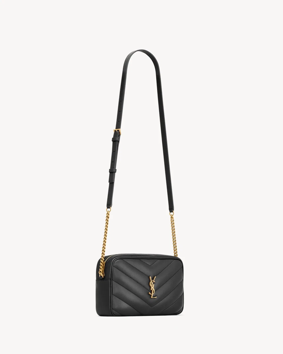 Камерная сумка LOULOU из стеганой ягнячьей кожи SAINT LAURENT, черный — фото 4