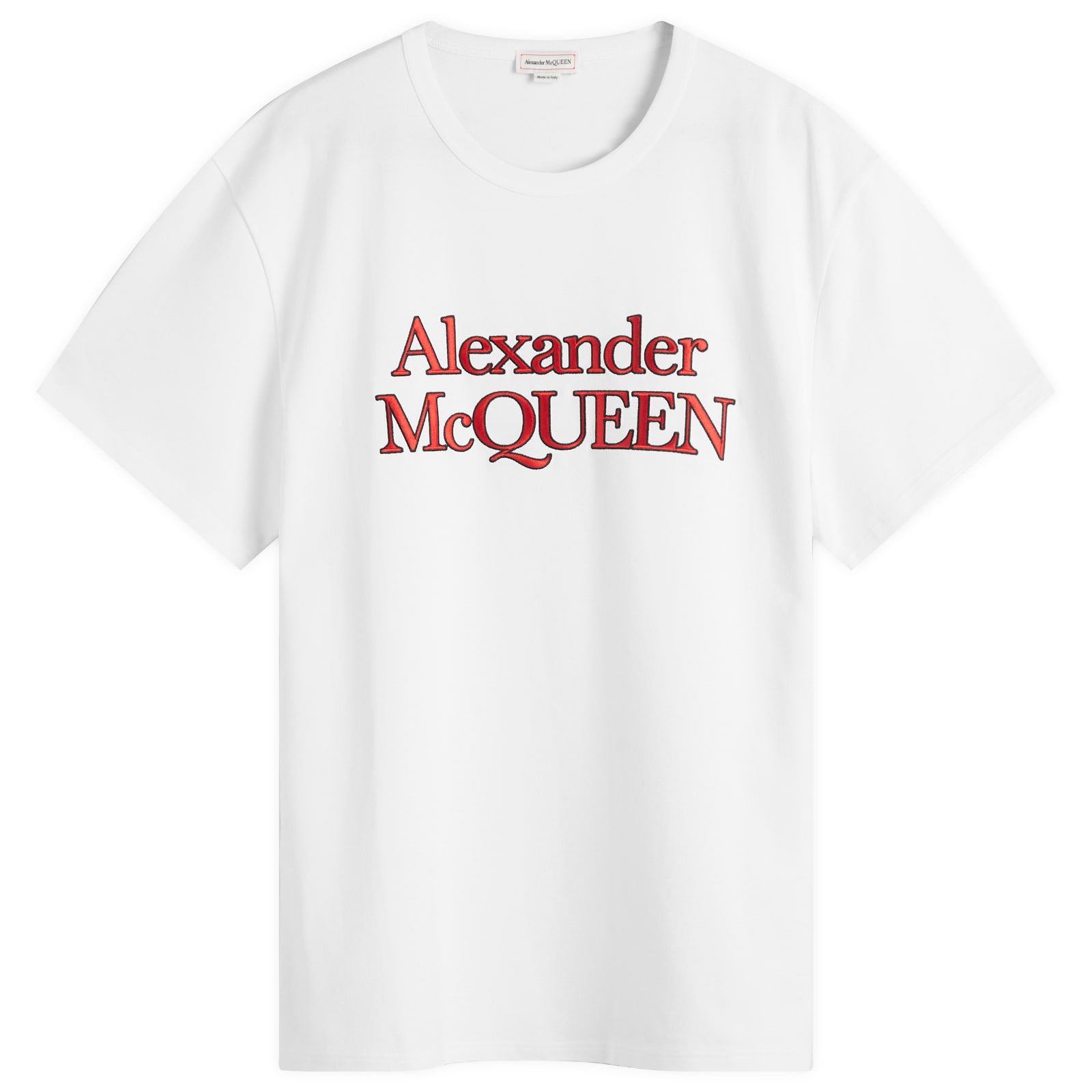 

Футболка Alexander Mcqueen Large Logo T-Shirt, цвет Optical White