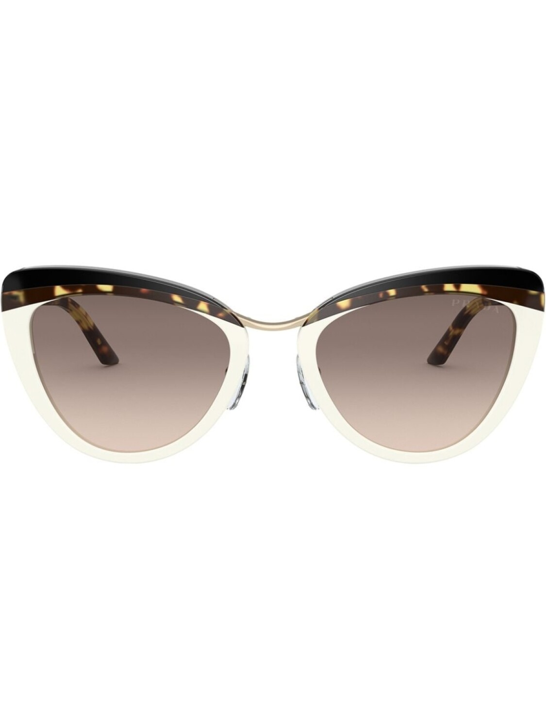 

Солнцезащитные очки в оправе 'кошачий глаз' Prada Eyewear, черный