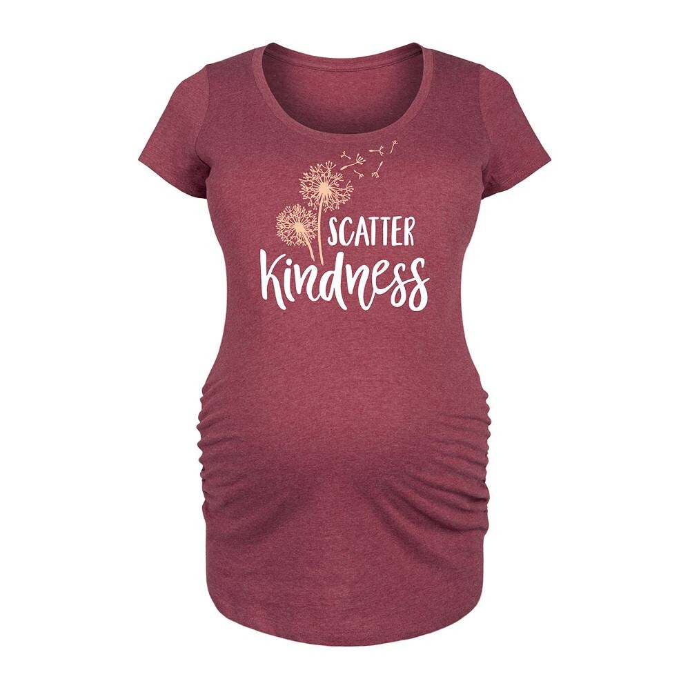 

Футболка с рисунком Maternity Scatter Kindness, цвет Heather Dark Red