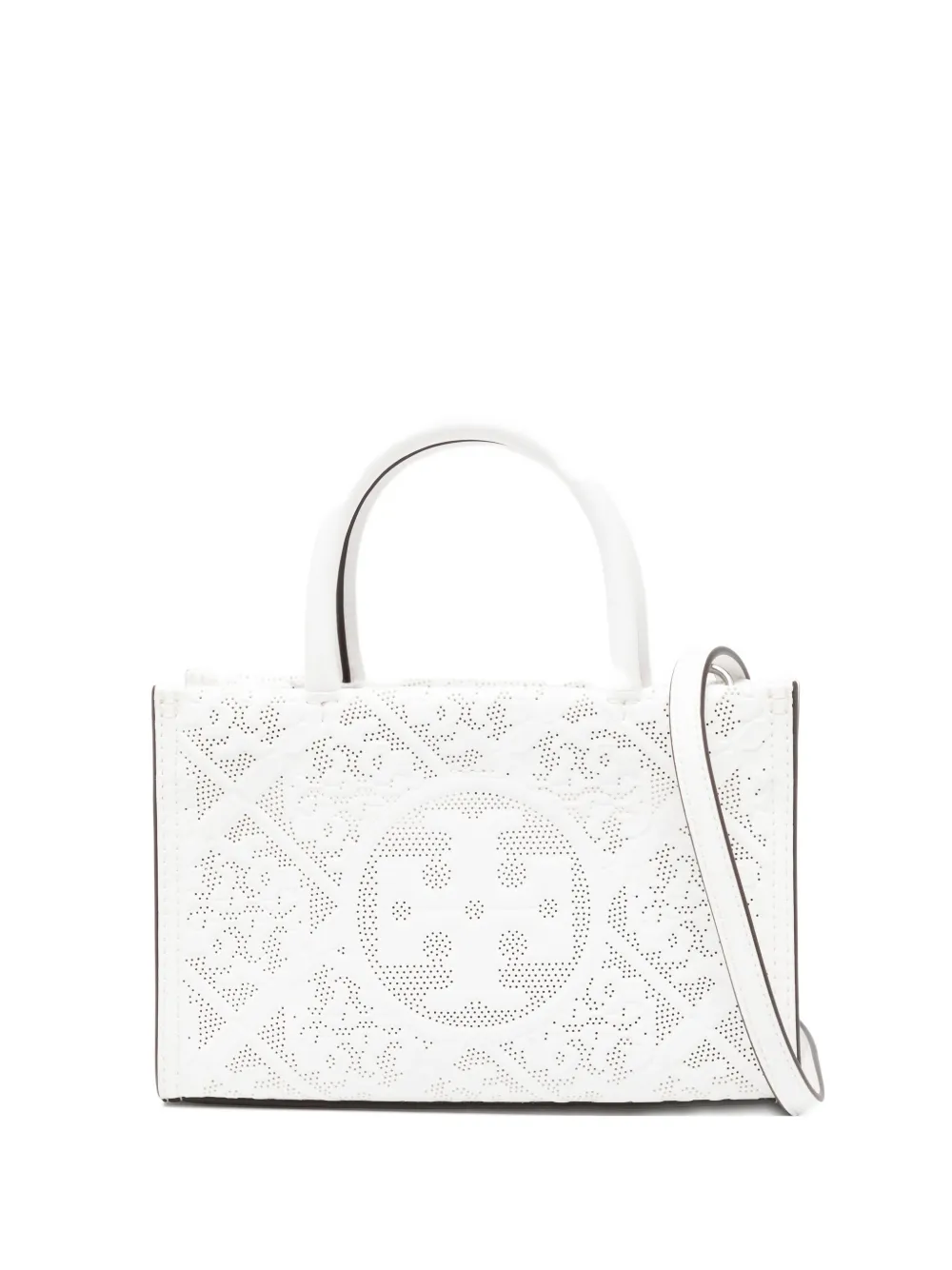 

Сумка-тоут Ella Bio размера мини с перфорацией Tory Burch, белый