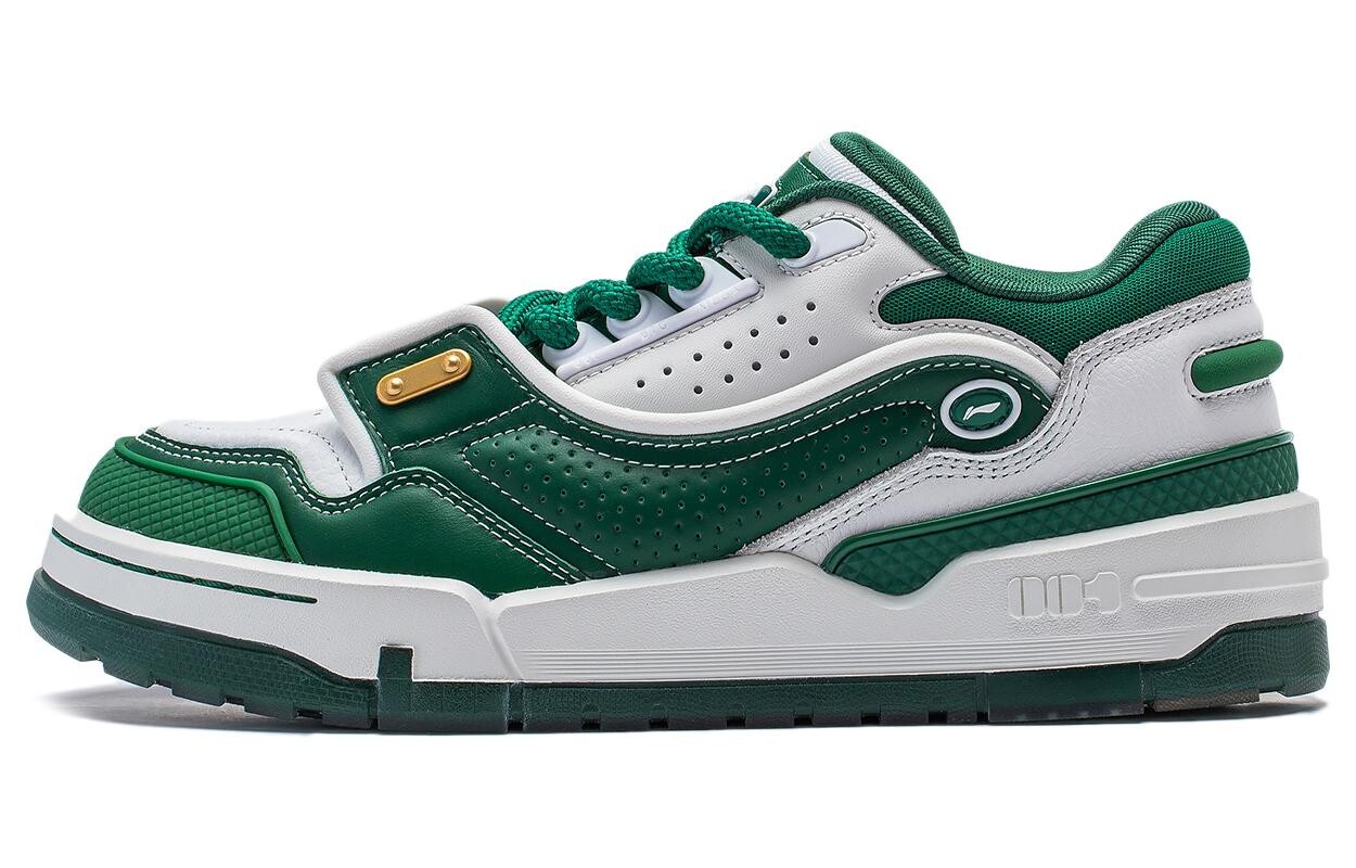 

Кроссовки LINING 001 BTC Skateboarding Shoes Men Low-top White/Green, зеленый