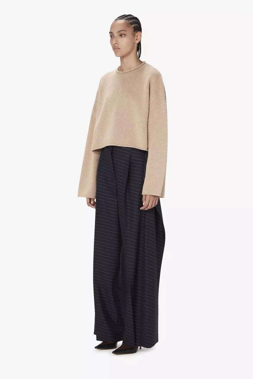 

Укороченный свитер jw anderson с вышитым логотипом J.W.Anderson, мультиколор