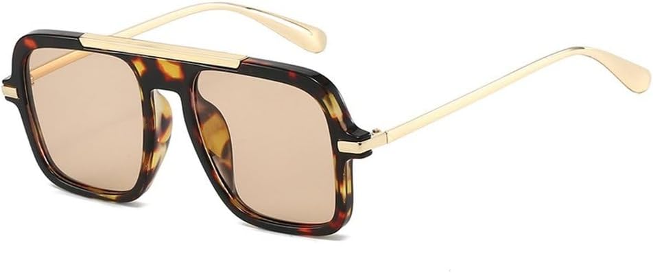 

Квадратные женские солнцезащитные очки, модные сине-желтые оттенки, защита от ультрафиолета UV400, ретро-стиль, леопардовый градиент, мужские солнцезащитные очки SKFGNX, Leopard Champagne