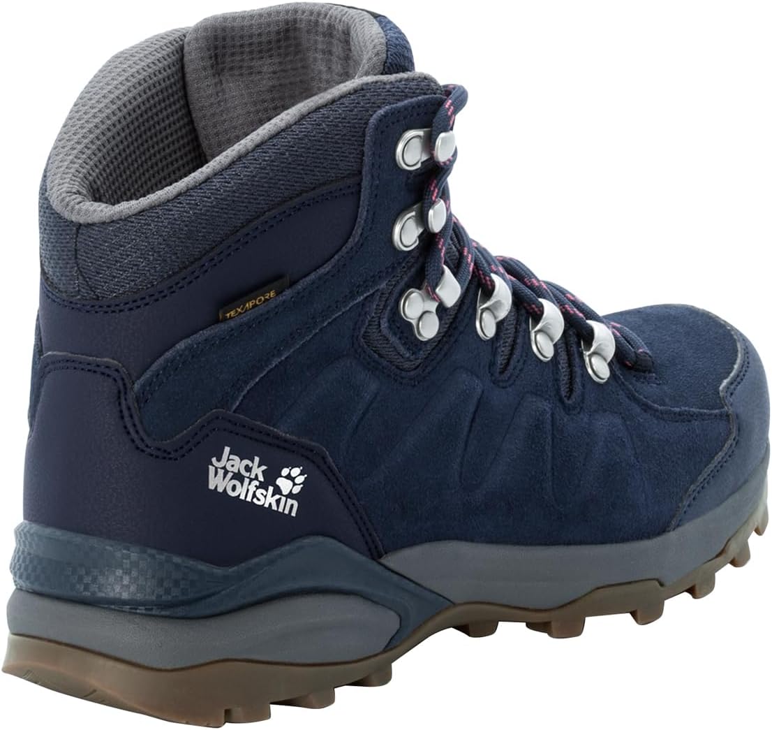 Женские походные ботинки Jack Wolfskin Refugio Texapore Mid, темно-синий/серый — фото 4