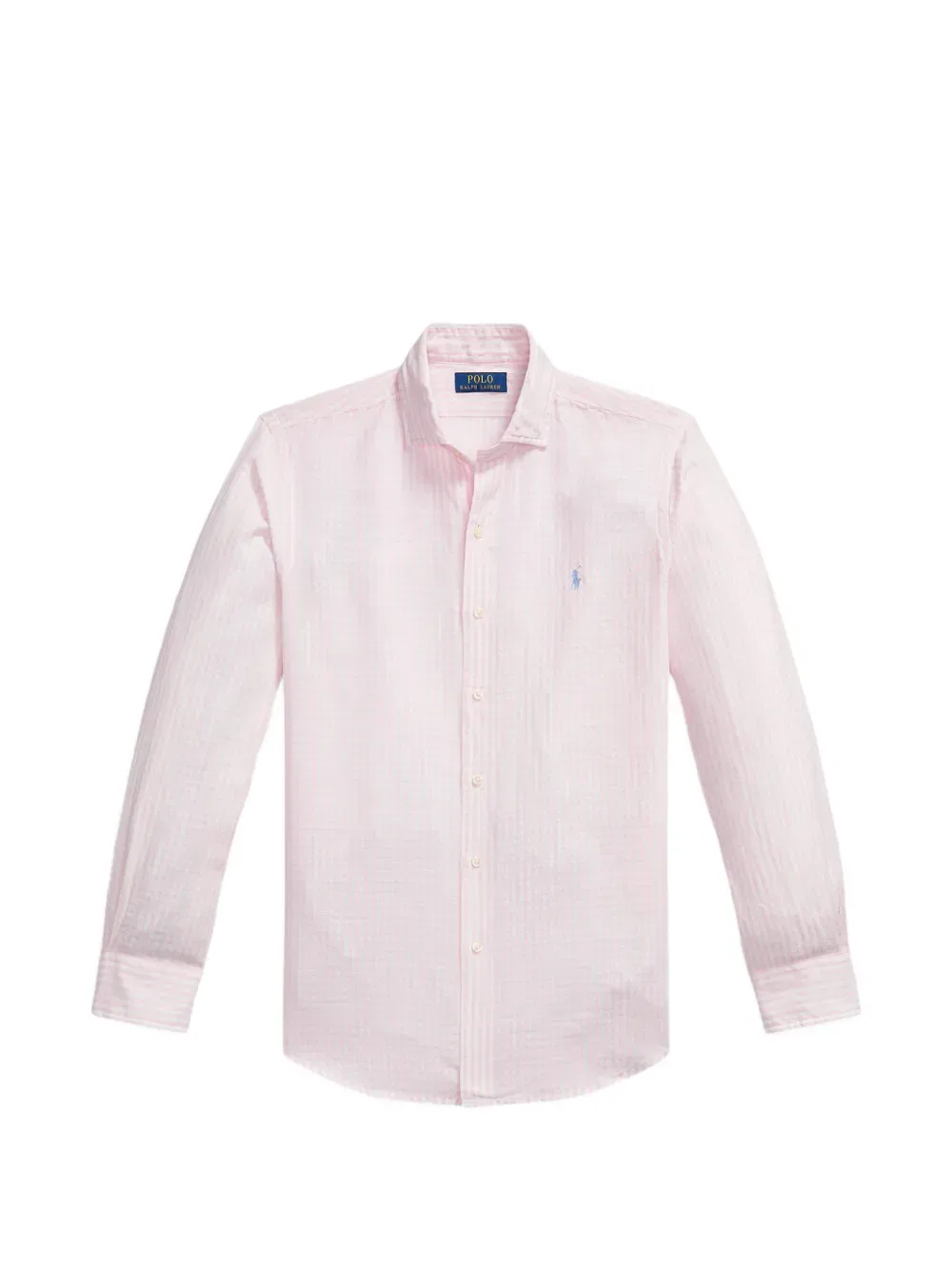 Полосатая рубашка из жатой ткани Polo Ralph Lauren, розовый