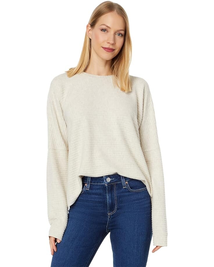 

Топ Splendid London Rib Long Sleeve, цвет Oat Heather