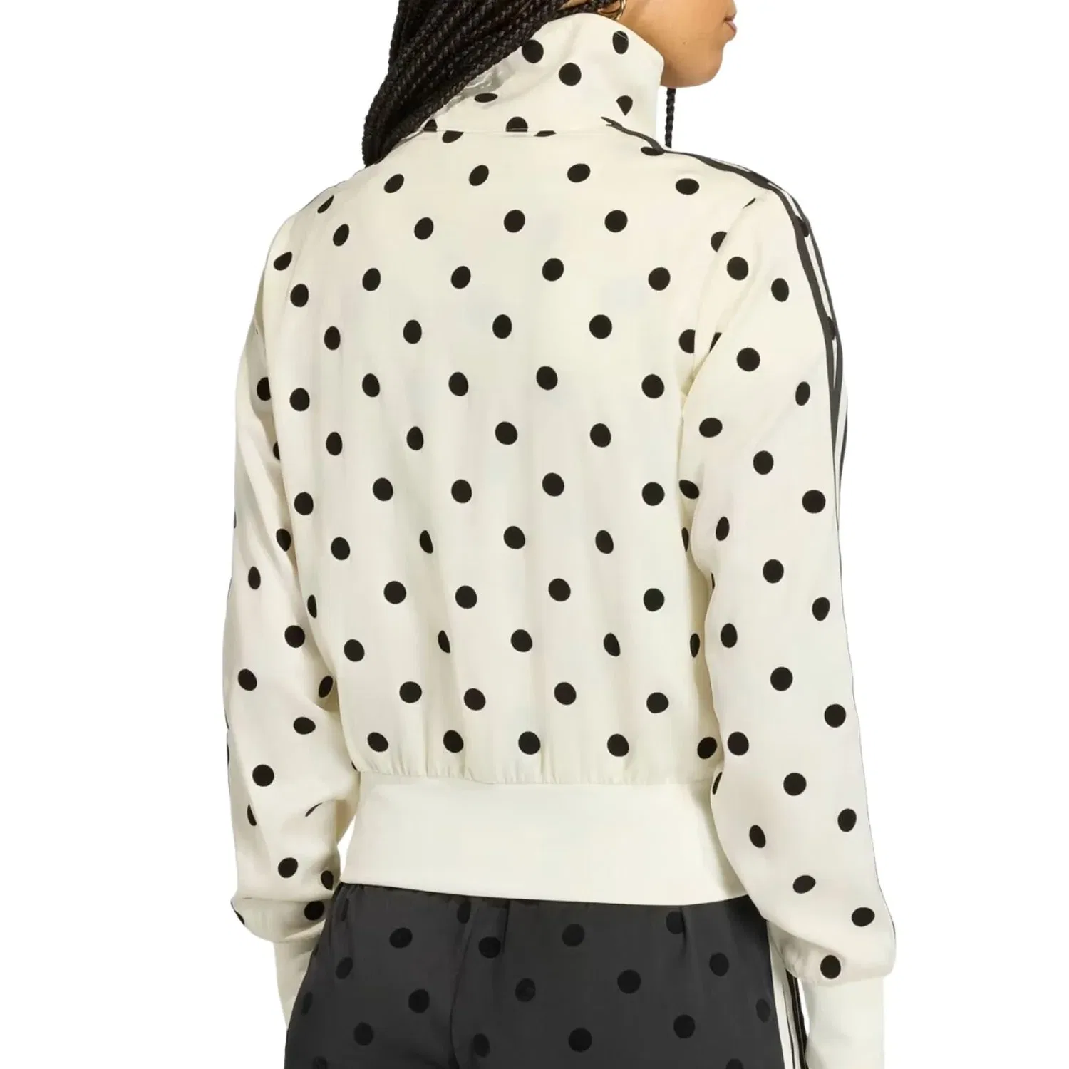 Спортивная куртка Adidas Satin Polka Dots TT Track Jacket 'Off White' KV1165, белый — фото 2