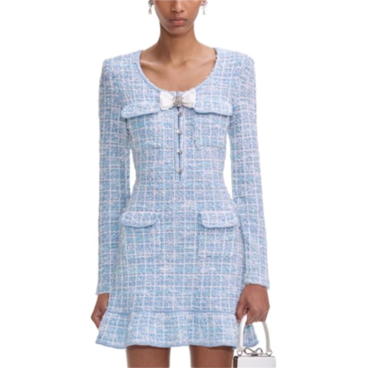 

Женское платье с длинными рукавами Self portrait Self-portrait, Blue Mixed Color