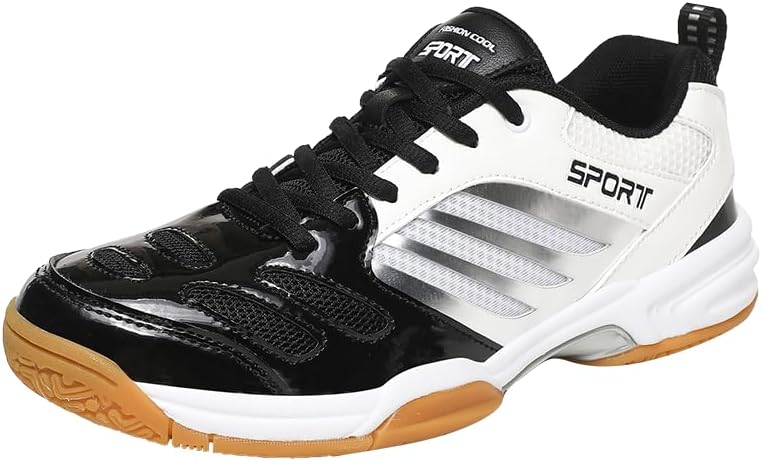 

Кроссовки для зала для тенниса, бадминтона, настольного тенниса, волейбола, паддл-тенниса для мужчин и женщин, мальчиков и девочек Ybberik, черный