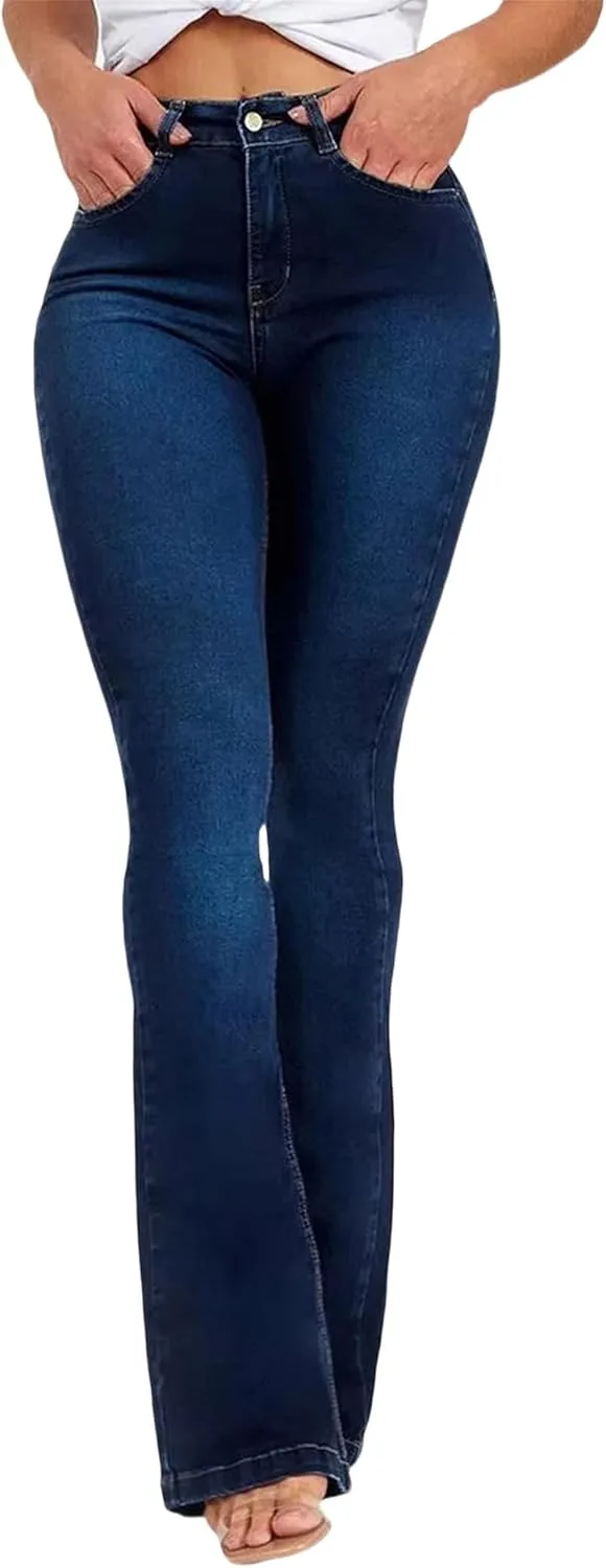 

Женские джинсы с завышенной талией и эффектом подтяжки ягодиц Tazeap