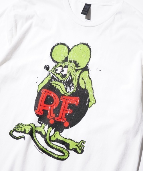 

Футболка с принтом 'RAT FINK', винтажная, черная
